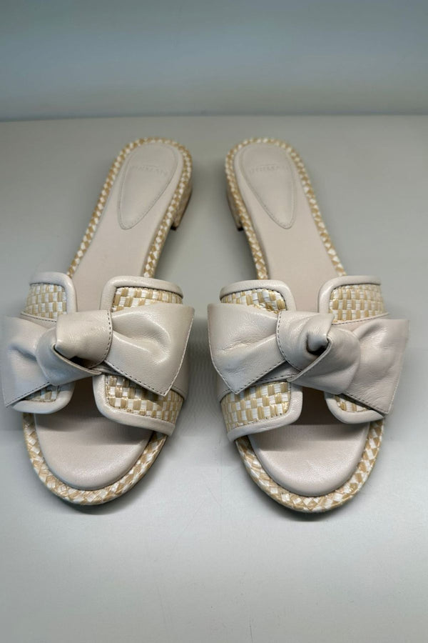 MAXI CLARITA RAFIA FLAT NUDE