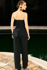MACACÃO PEPLUM COM TRANSPASSE