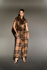 BLUSA EM TULE COM MAXI ECHARPE