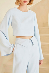 CALÇA PALA ASSIMÉTRICA BERILO AZUL