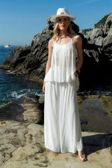 CONJUNTO BLUSA TRANSPARENCIA FLUIDA