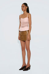 SAIA DE COURO PEPLUM LEONNA AMBAR