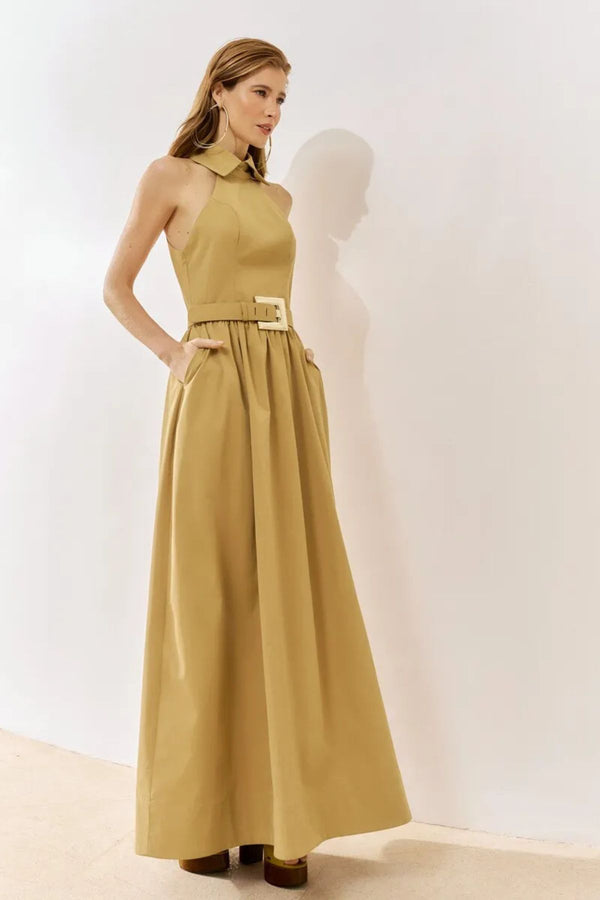 VESTIDO LONGO GOLA