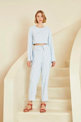 CALÇA PALA ASSIMÉTRICA BERILO AZUL