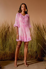 VESTIDO CURTO ESTAMPA MAGNOLIA