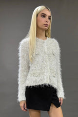 CARDIGAN PÉROLA CINZA CLARO