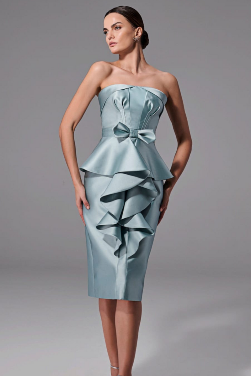 VESTIDO TUBO LAÇO FRENTE VERDE