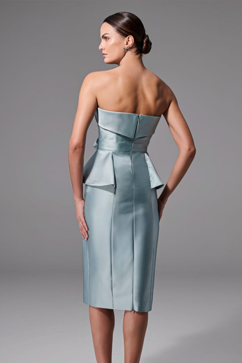 VESTIDO TUBO LAÇO FRENTE VERDE
