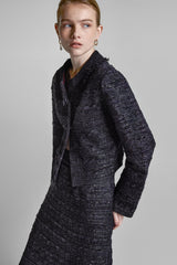 SAIA LAPIS TRICOT TWEED BLACK CARISIO