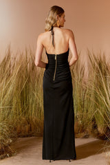 VESTIDO LONGO DECOTE
