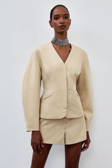 BLAZER ALFAIATARIA SPEED LUA BEGE