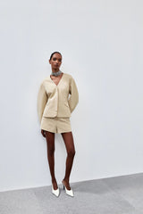 BLAZER ALFAIATARIA SPEED LUA BEGE