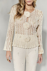 BLUSA CROCHETADA FLORES