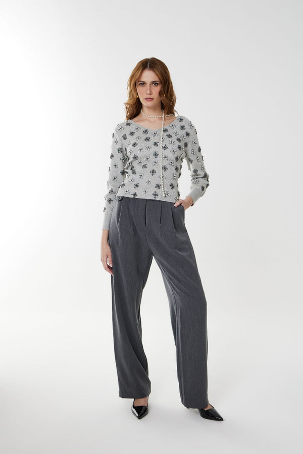 TRICOT MARISE CINZA