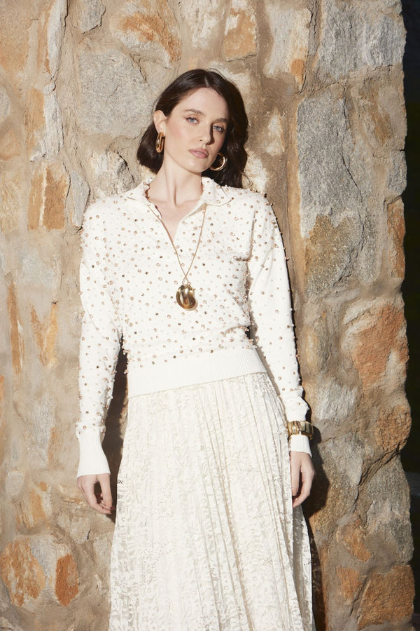 BLUSA TRICOT BORDADO PAULA