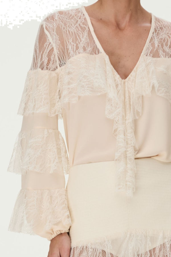 BLUSA RENDA AURA OFF WHITE