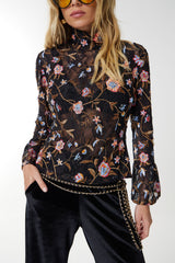 BLUSA RENDADA FLORAL CAROL