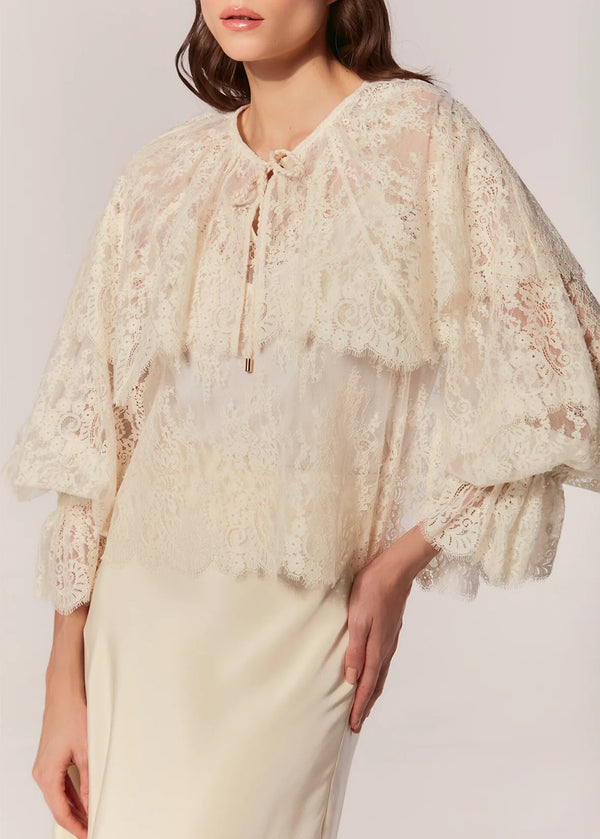 BLUSA MANGA LONGA RENDA ZIBA