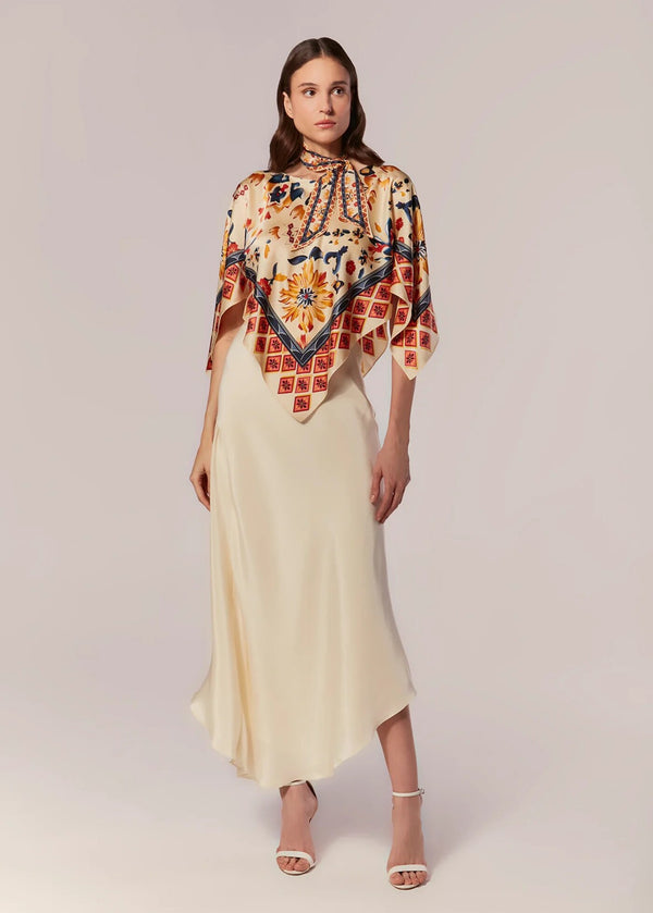 BLUSA SEDA DUNAS ESTAMPA PAVONE