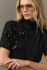 BLUSA TOULOUSE TRICOT PRETO