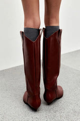 BOTA COURO STELLA MARROM CANELA