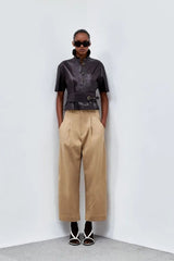 CALÇA COTTON REMO RITA BEGE KHAKI