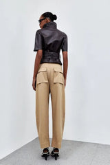 CALÇA COTTON REMO RITA BEGE KHAKI