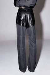 CALÇA JEANS COURO VERENA