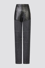 CALÇA JEANS COURO VERENA