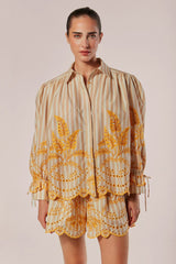 CAMISA MANGA LONGA LISTRAS BORDADA ANIMA