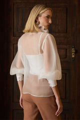 CAMISA SEDA BABADOS OFF WHITE