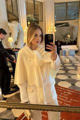 CAPA /PONCHO TRICOT OFF WHITE