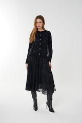 CASAQUETO TRICOT THATI PRETO