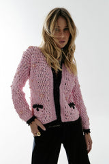 CASAQUETO CROCHETADO ROSA NICE