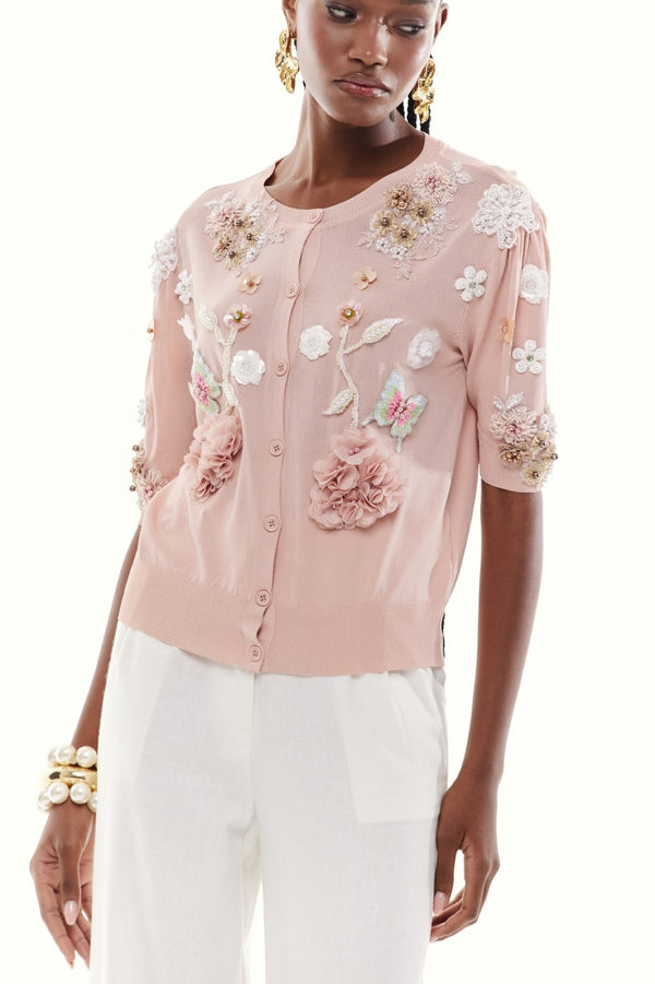CASAQUETO DE TRICOT FLORAL HAIDY