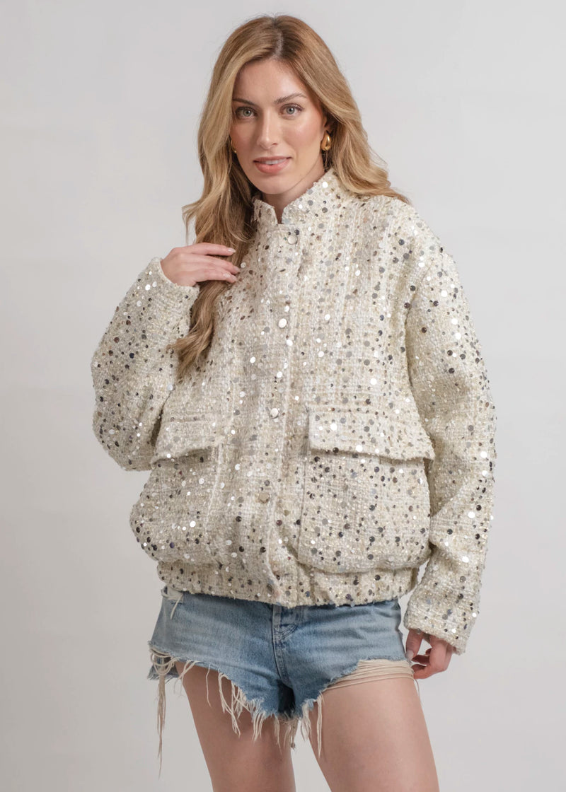 JAQUETA TWEED OFF WHITE ADRIANA MILANI