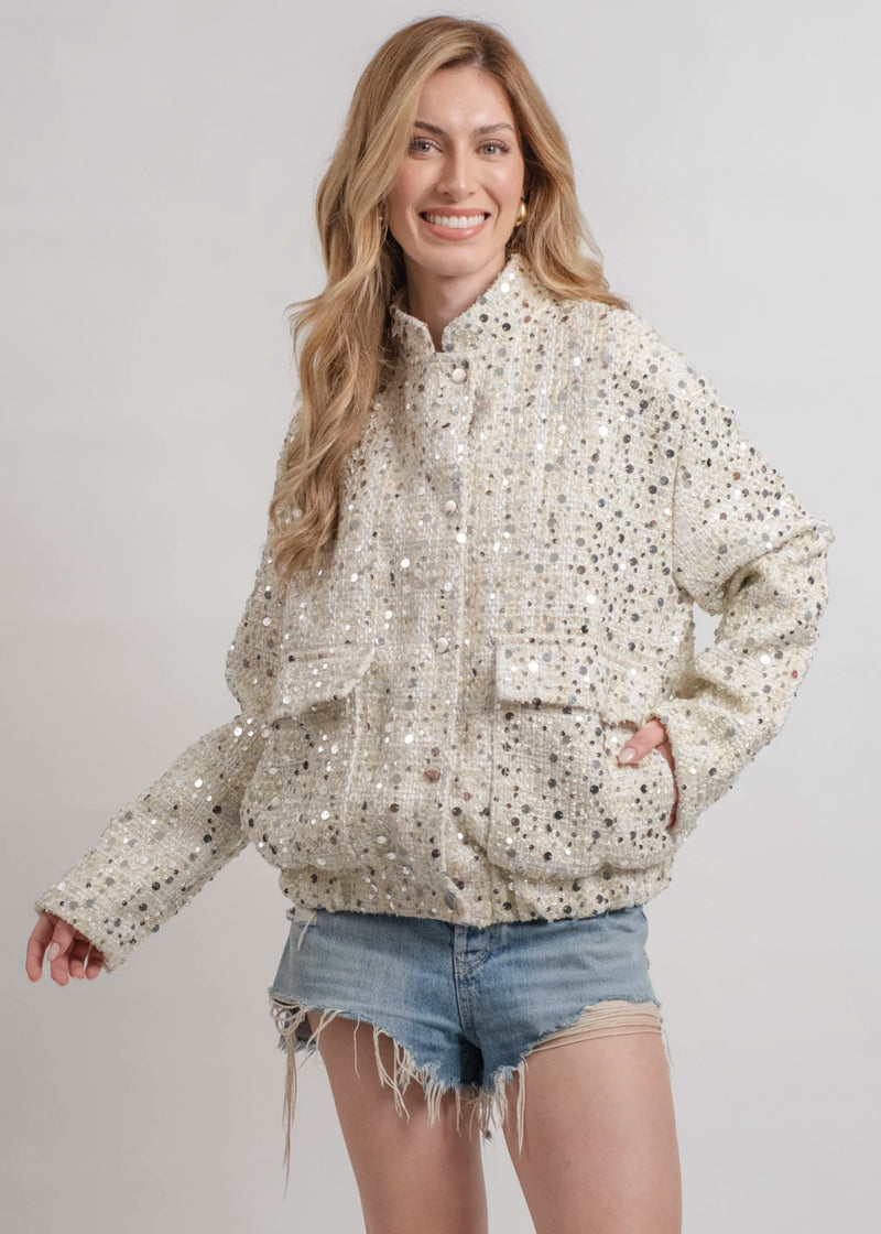 JAQUETA TWEED OFF WHITE ADRIANA MILANI