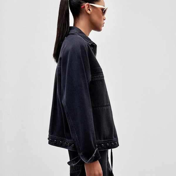 JAQUETA BLACK DENIM BIANCA