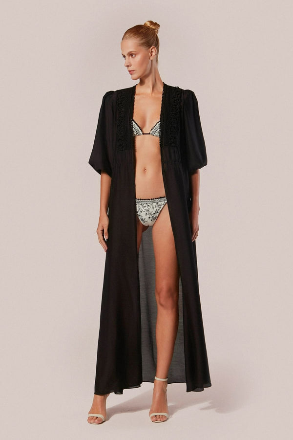 KAFTAN LONGO COM MANGAS 3/4 CIPRESSO