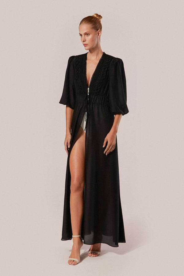 KAFTAN LONGO COM MANGAS 3/4 CIPRESSO