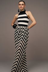 SAIA LONGA BORDADA TELA CROCHET