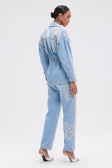 CALÇA JEANS BORDADA PATBO