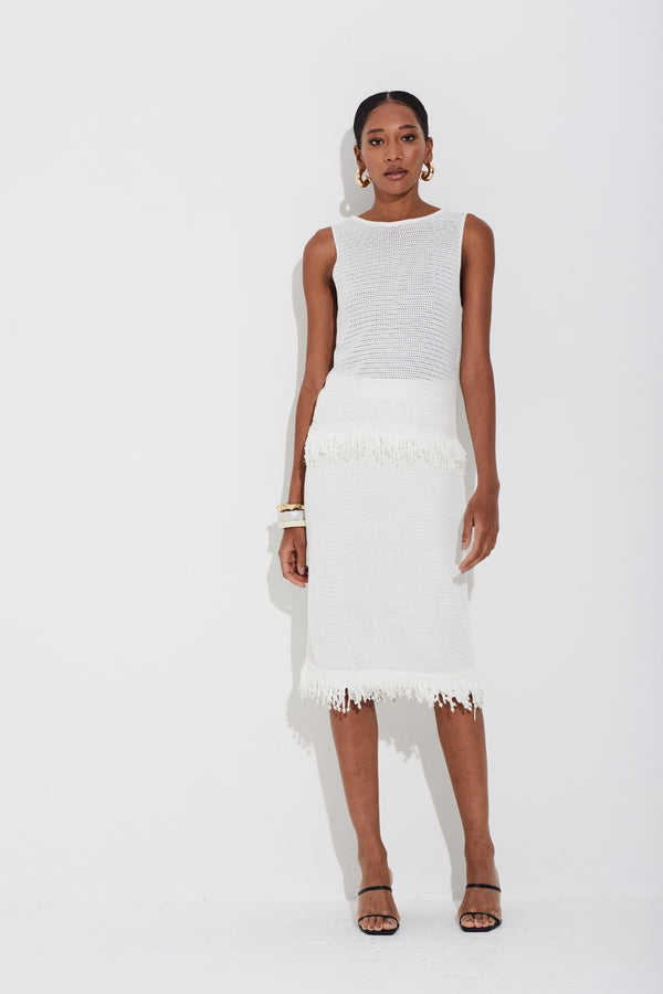 SAIA MIDI BARRA ONDAS OFF WHITE