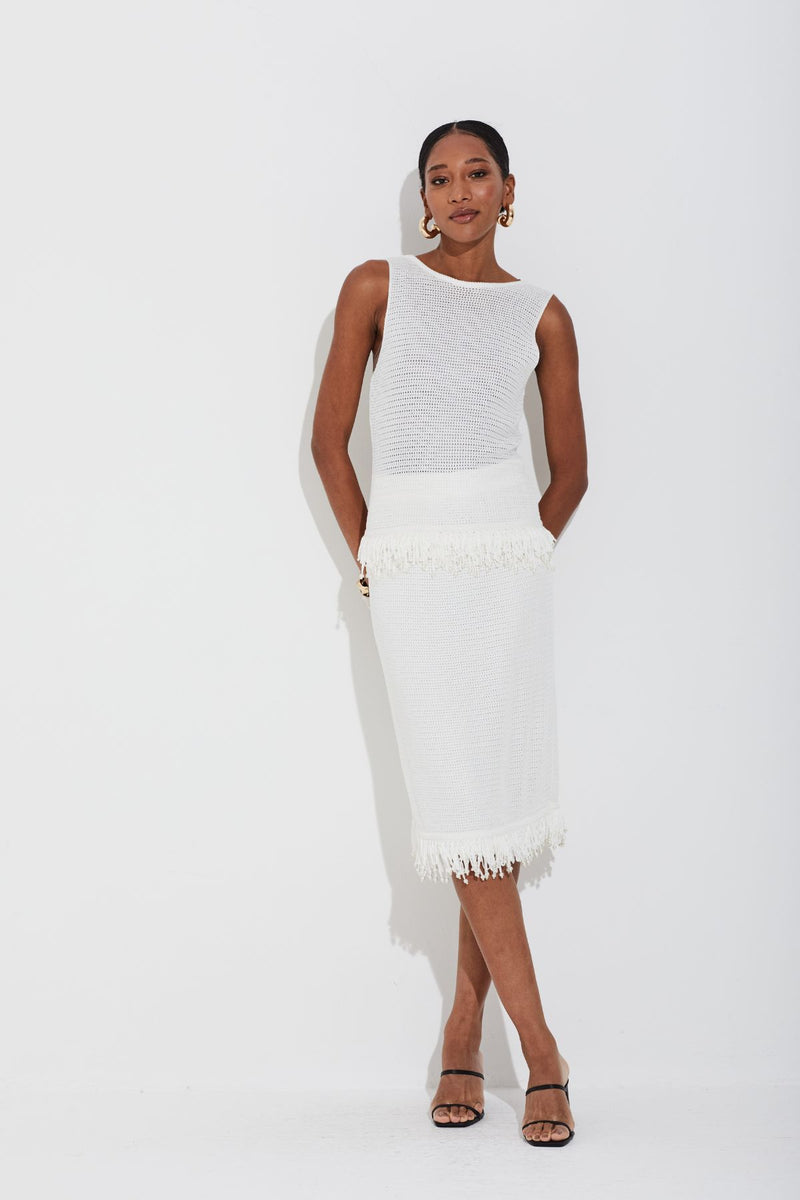 SAIA MIDI BARRA ONDAS OFF WHITE