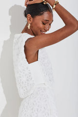 BLUSA EM TULE BORDADO BRANCO