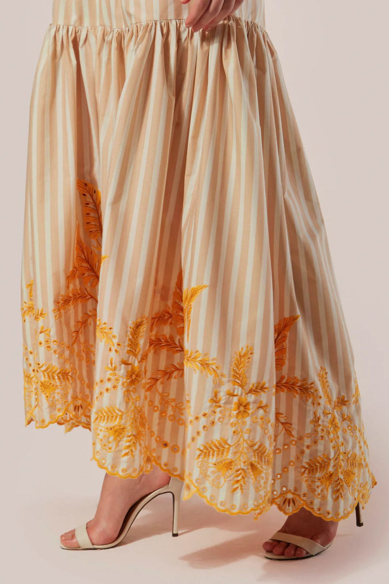 SAIA LONGA LISTRAS BORDADA ANIMA