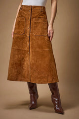 SAIA MIDI SUEDE ABOTOAMENTOS HIGHLINE