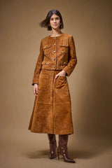 SAIA MIDI SUEDE ABOTOAMENTOS HIGHLINE