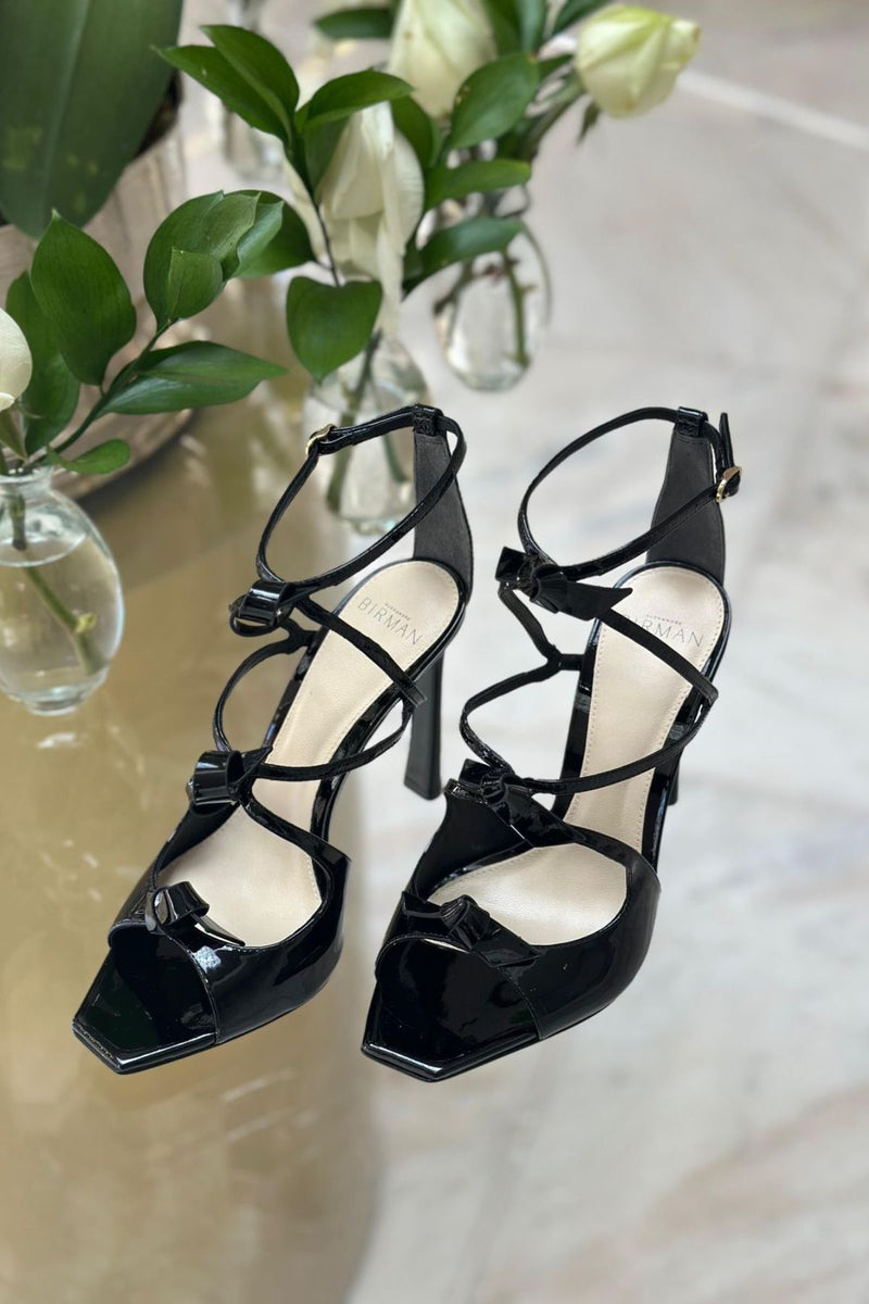 SANDÁLIA LOLITTA WAVE NEW PATENT PRETA