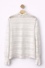 SEGUNDA PELE RENDA OFF WHITE (BLUSA GOLA ALTA MARIA )